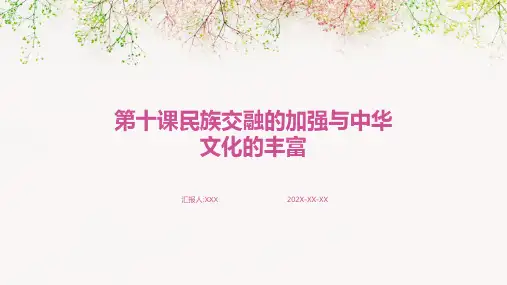 第十课民族交融的加强与中华文化的丰富 课件