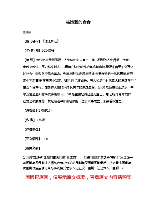 被围剿的青春