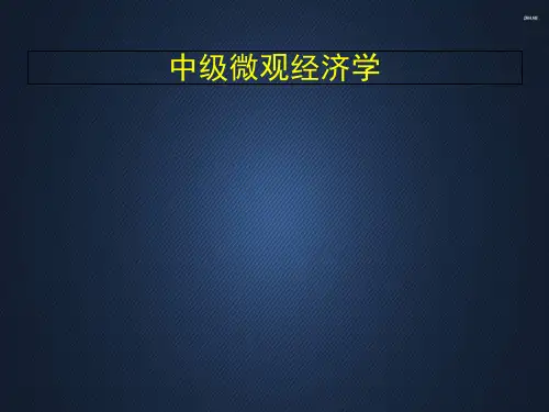 中级微观经济学(全套课件233P)  ppt课件