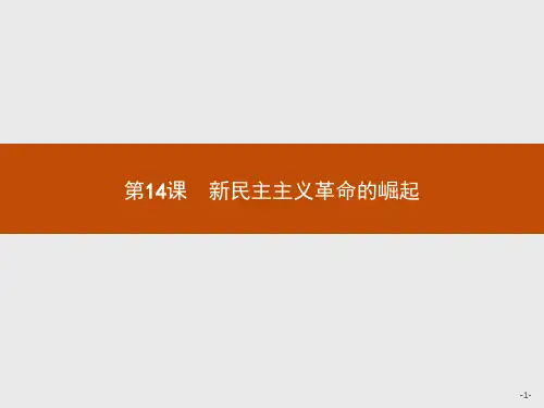 人教版高中历史必修1精品课件 第14课 新民主主义革命的崛起