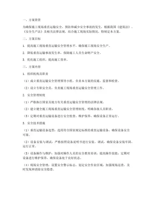 垂直运输安全专项方案