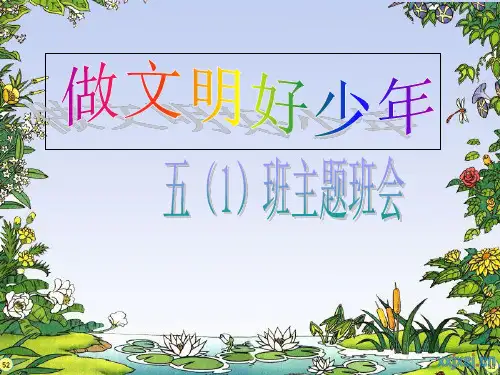 做一个文明的好少年主题班会精品PPT课件