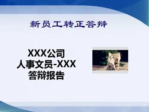 入职转正答辩