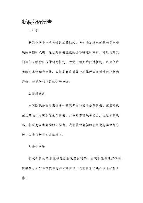 断裂分析报告