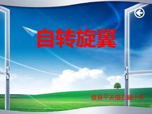 秋大象版科学三上6.1《自转旋翼》ppt课件3