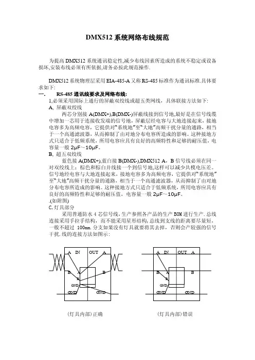 DMX512系统网络布线规范