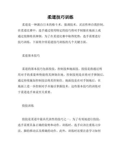 柔道技巧训练