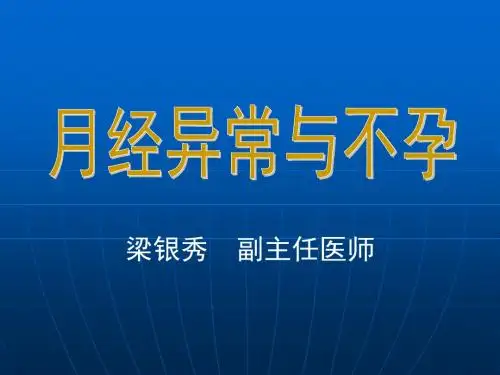 月经异常与不孕(梁银秀)