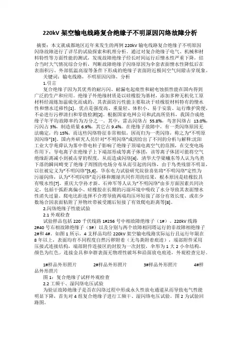 220kV架空输电线路复合绝缘子不明原因闪络故障分析