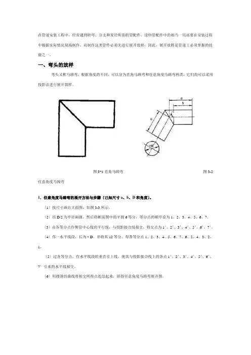 各种管件放样图