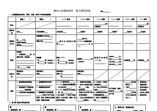 酸碱盐  复习课导学案