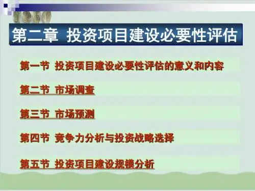 投资项目建设必要性评估讲义PPT课件( 31页)