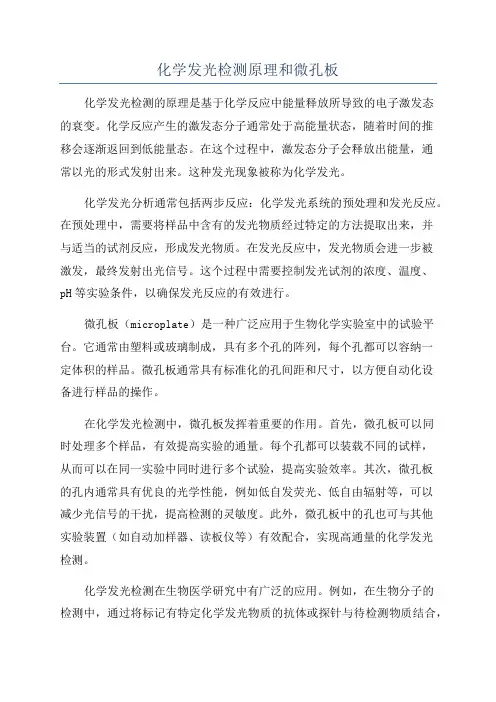 化学发光检测原理和微孔板