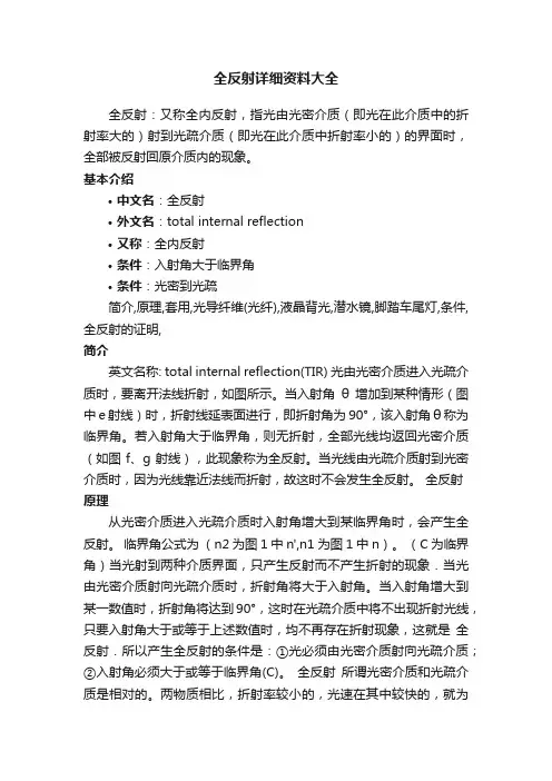 全反射详细资料大全