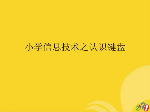 小学信息技术之认识键盘标准文档ppt