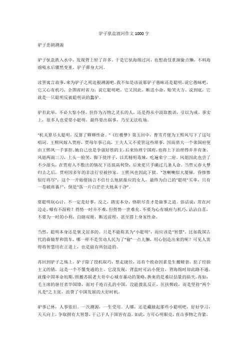 驴子驮盐渡河作文1000字全面版
