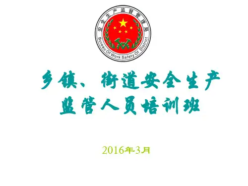 乡镇、街道安全生产监管人员培训