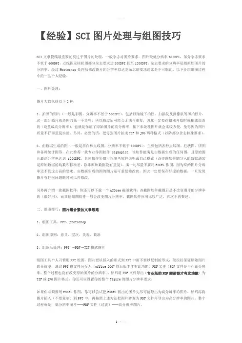 【经验】SCI图片处理与组图技巧