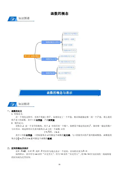 高中数学_函数的概念(学生版)