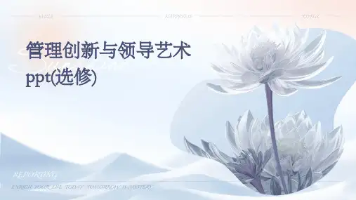 管理创新与领导艺术PPT(选修)