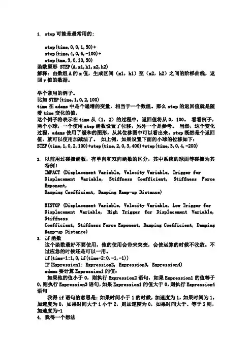 adams常用函数