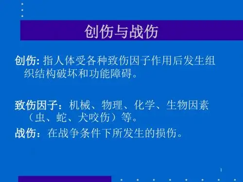 (推荐课件)创伤与战伤PPT幻灯片
