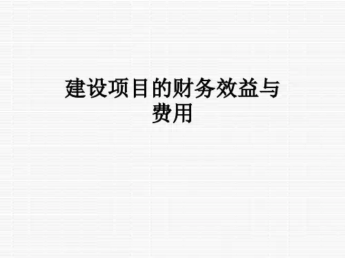 建设项目的财务效益与费用