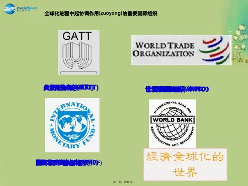 高中历史 专题八第三课经济全球化的世界课件 人民版必修2