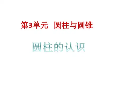 人教版小学六年级数学(下)《圆柱的认识》课件PPT