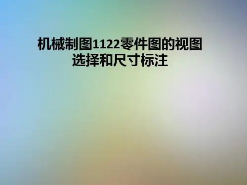 机械制图1122零件图的视图选择和尺寸标注
