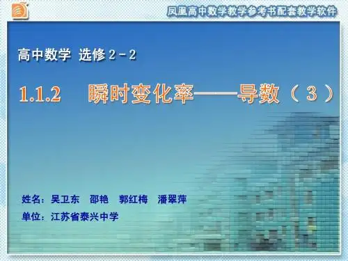 1.1.2  瞬时变化率