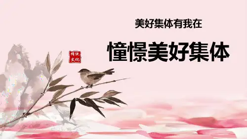 《憧憬美好集体》PPT免费课件