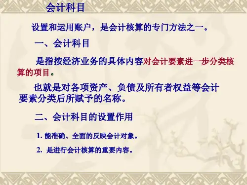 设置会计科目及账户47页PPT