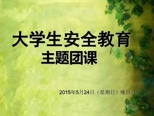 大学生安全教育主题团课