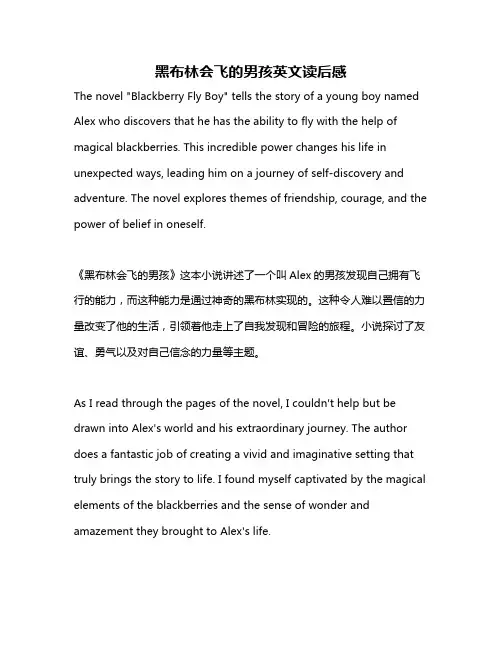 黑布林会飞的男孩英文读后感
