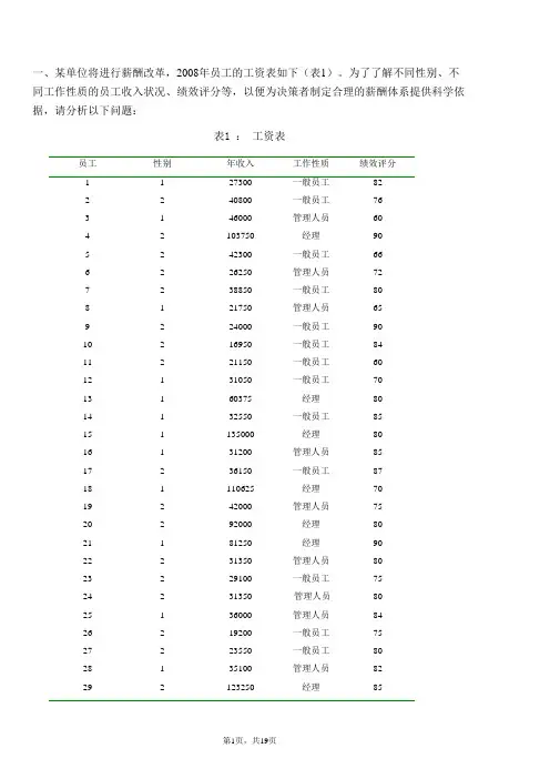 spss 习题答案