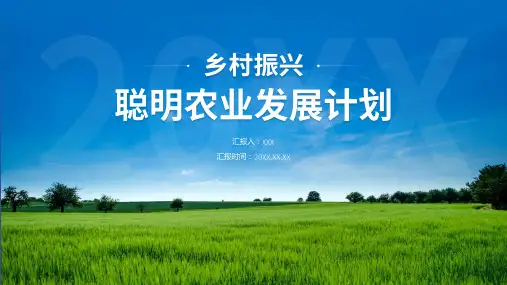乡村振兴智慧农业发展规划PPT模板