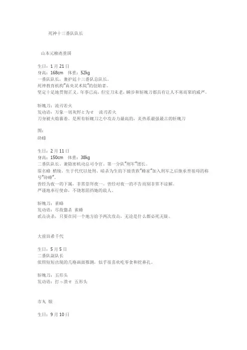 死神队长