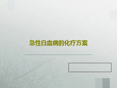 急性白血病的化疗方案29页PPT