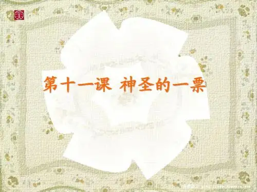 第十一课 神圣的一票