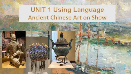 Unit 1 Art Reading for writing 课件-高中英语人教版选择性必修第三册