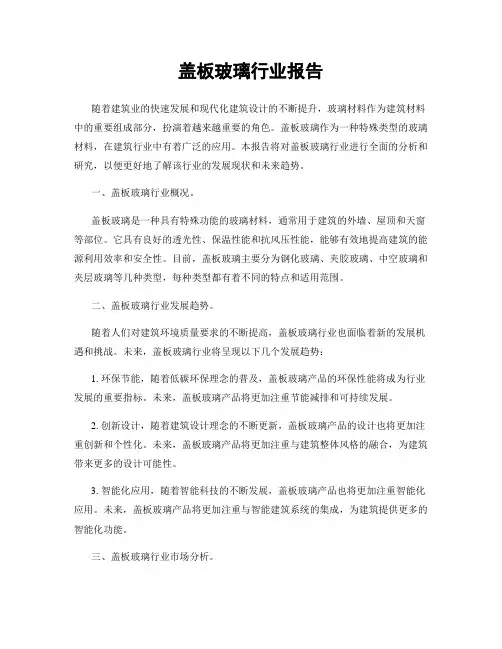 盖板玻璃行业报告