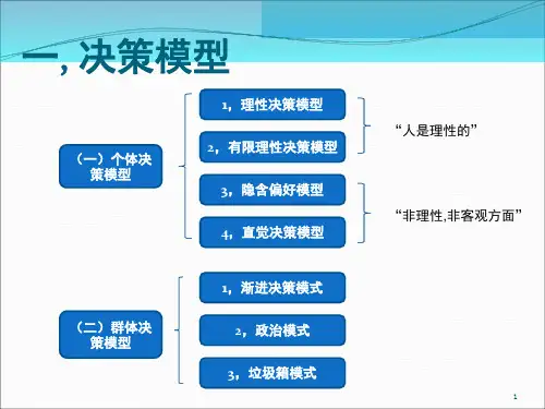 决策的模型与影响因素PPT课件