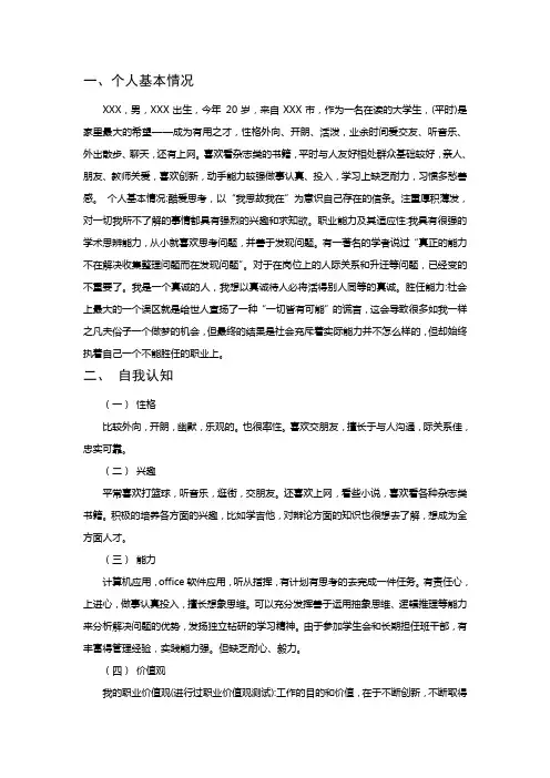 职业生涯规划待--审计