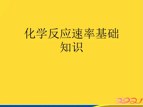化学反应速率基础知识(标准版)ppt资料