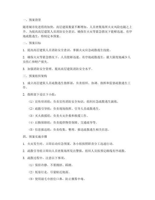 高层建筑人员疏散逃生预案
