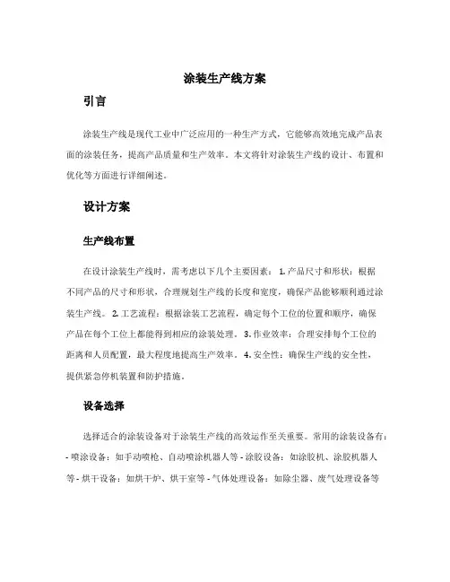 涂装生产线方案