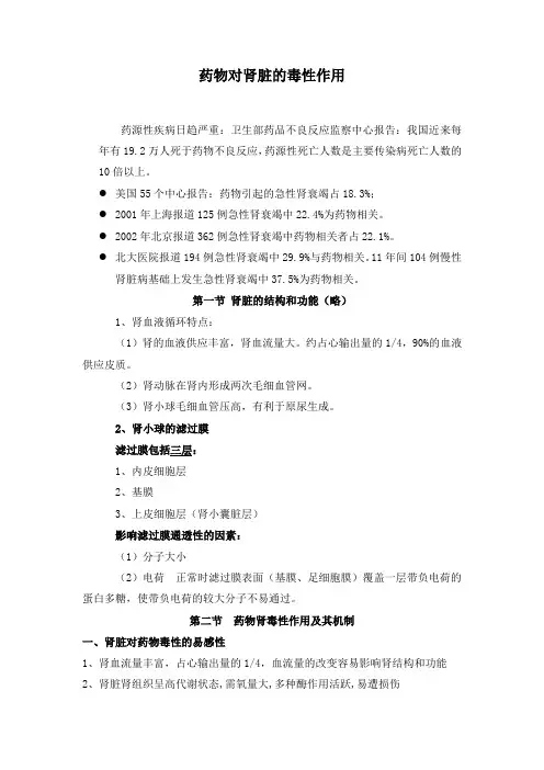 12药物对肾脏的毒性作用
