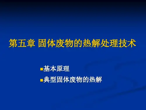 固体废物的热解处理技术