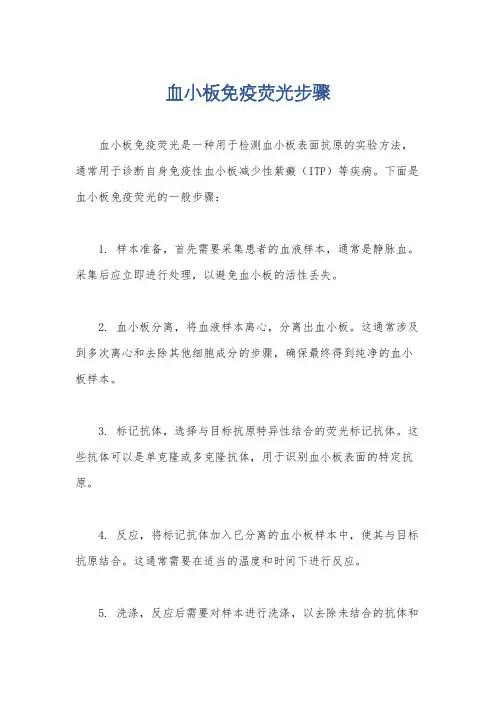 血小板免疫荧光步骤